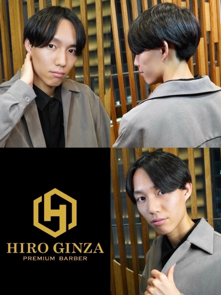 Business hair × suits × Side part