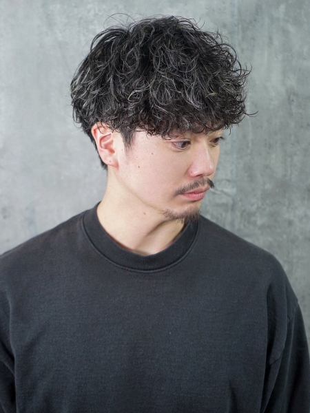 メンズパーマ/シャドウマッシュ/マッシュ〈理容室〉