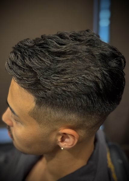 毛流れアイロンパーマ