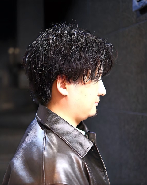 センターパート×ツイストスパイラル