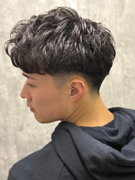 アイロンパーマアップバング