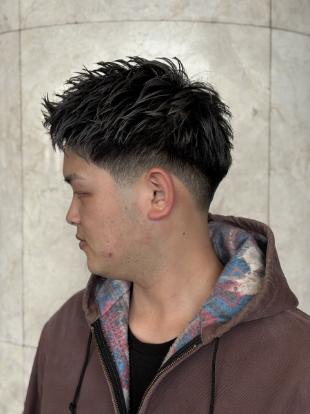 テーパーフェードショート