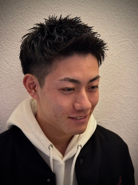 ツーブロックショート