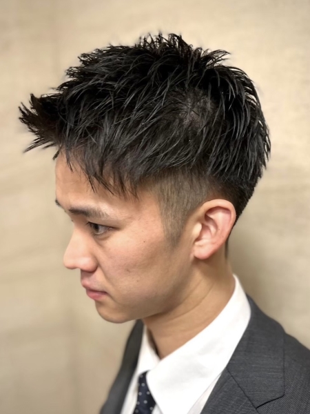 アップバング なんば/メンズカット