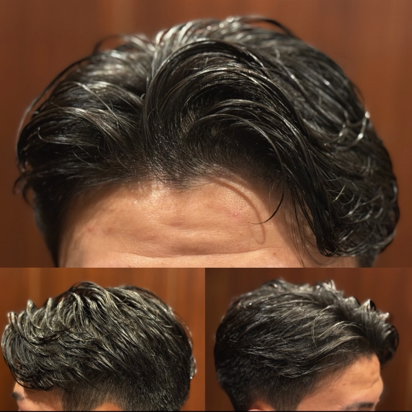 メンズ七三分け ナチュラル