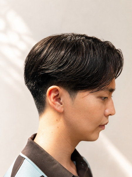 曲がる縮毛矯正 ナチュラルセンターパート