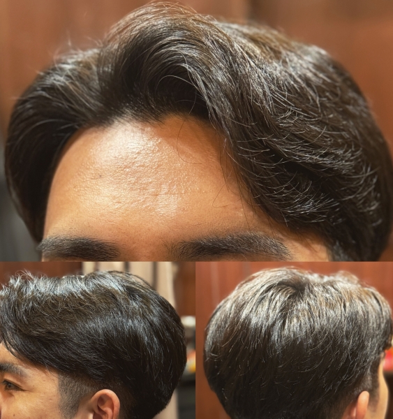 メンズビジネス七三分け