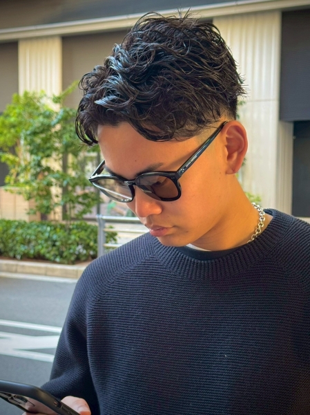 フェード×パーマ