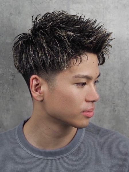 メッシュアップバングスタイル