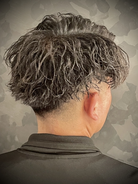 フェード×ツイストパーマ