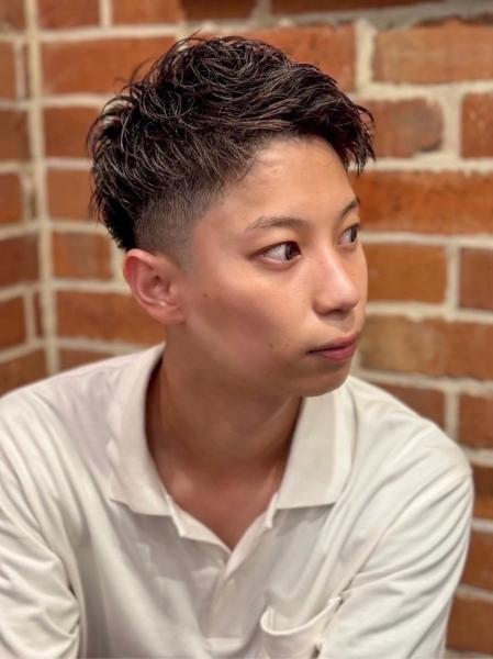 ツーブロアップバング