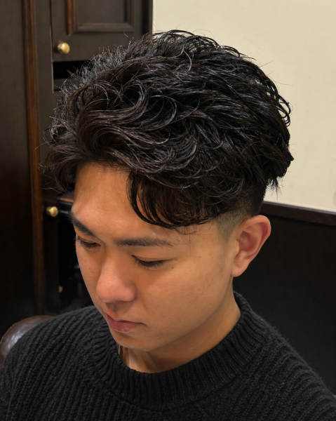 フェザーショートパーマ