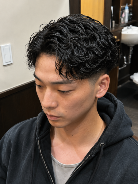 サーフカールバックパーマ