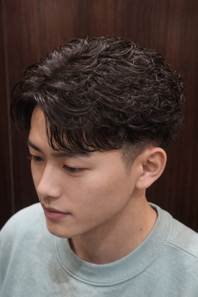 フェザーショートパーマ