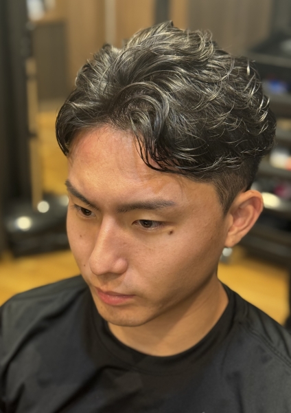 アップバングパーマ