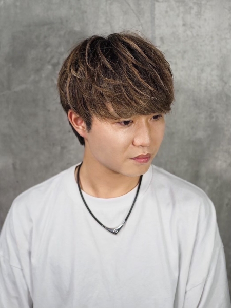 厚刈りマッシュ