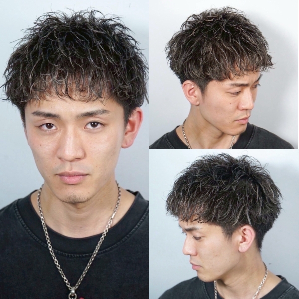 無造作×束感で魅せる波巻きパーマ