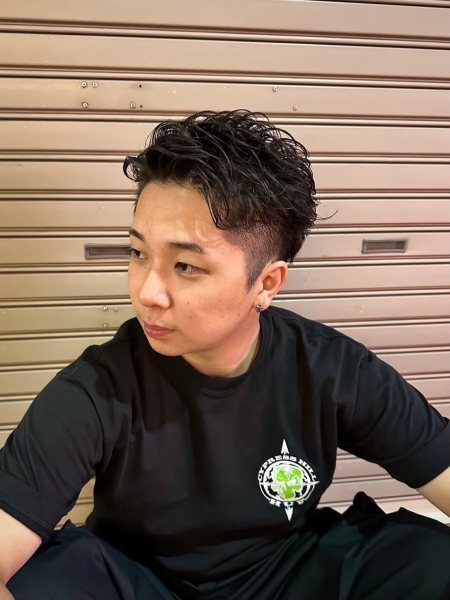 かき上げパーマ