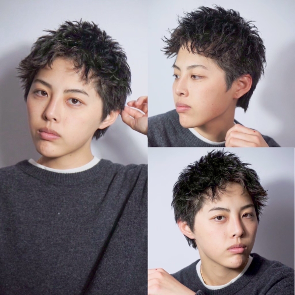 ツイストアップバングショート