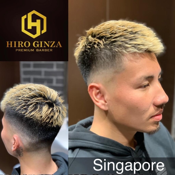 Blonde highlights with middle fade