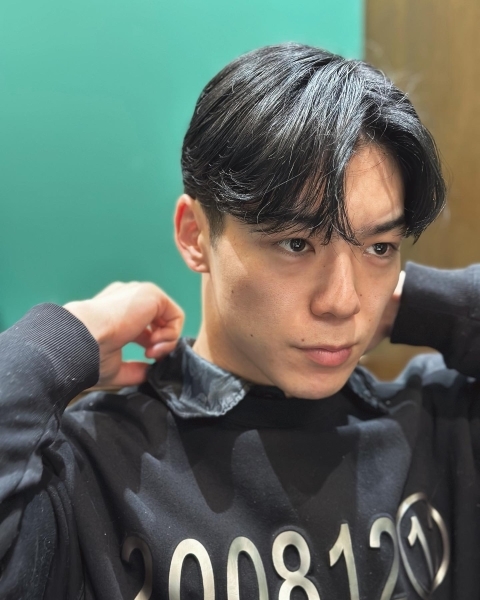 メンズ七三分け ニュアンスパーマ ダウンパーマ 御徒町 上野 秋葉原