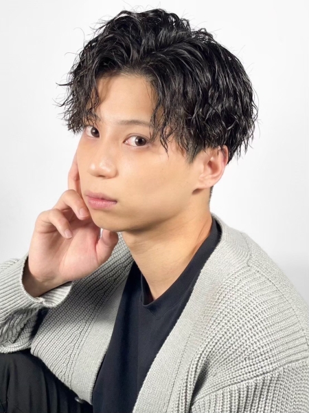 【大人の色気】無造作クラウドマッシュ × ツヤ系パーマスタイル