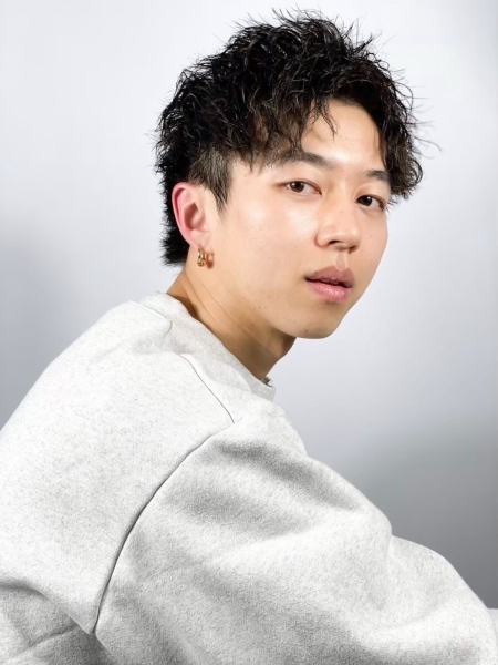 無造作ニュアンスパーマ × マッシュ