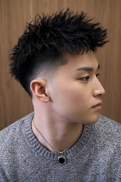 テーパーフェード×ツイストパーマ