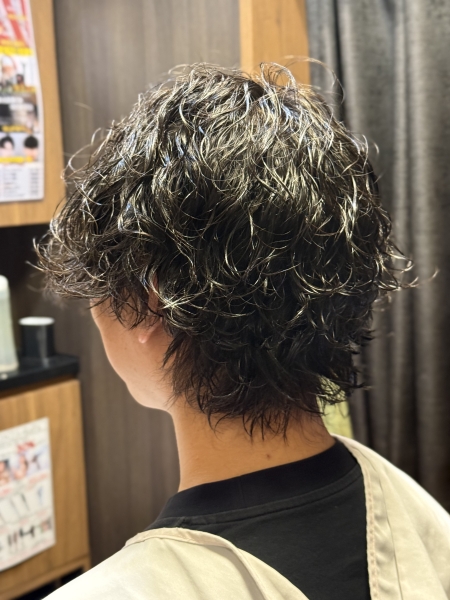 ミディアムロング波巻きパーマ