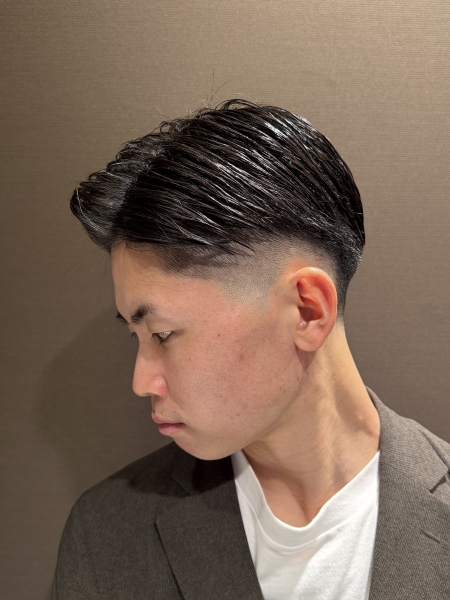 ロースキンフェード × 大人七三バック