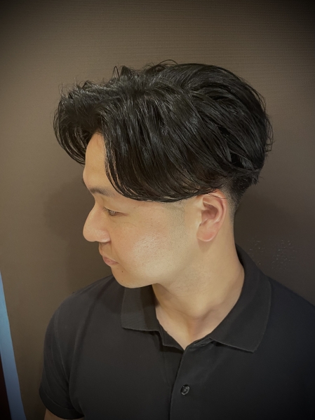 センターパート フェード