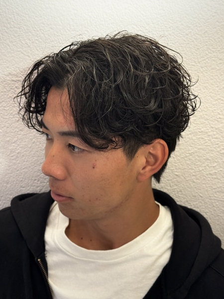 波巻きパーマ