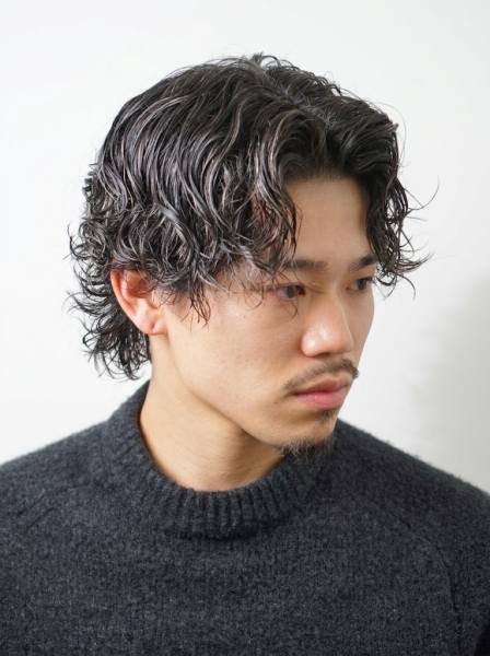 マッシュウルフパーマ