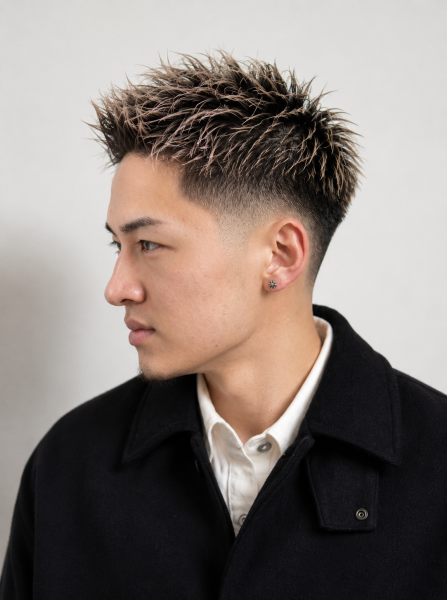 スパイキーショート フェード