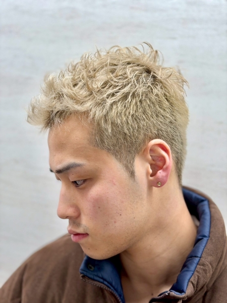 ハイトーン×パーマで男らしく