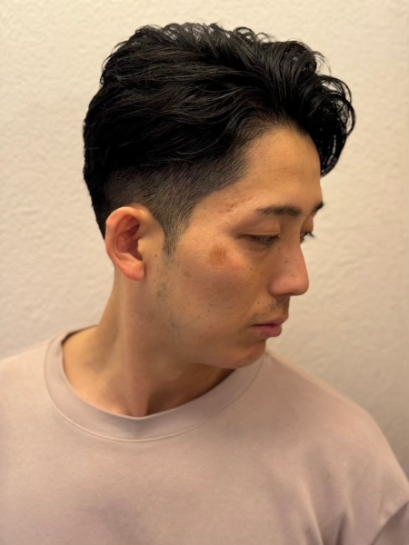 ツーブロックオールバック