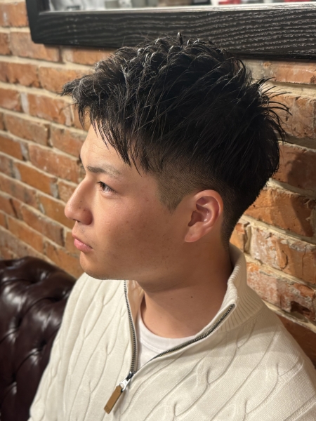 【仙台】ツーブロック×アップバングショート