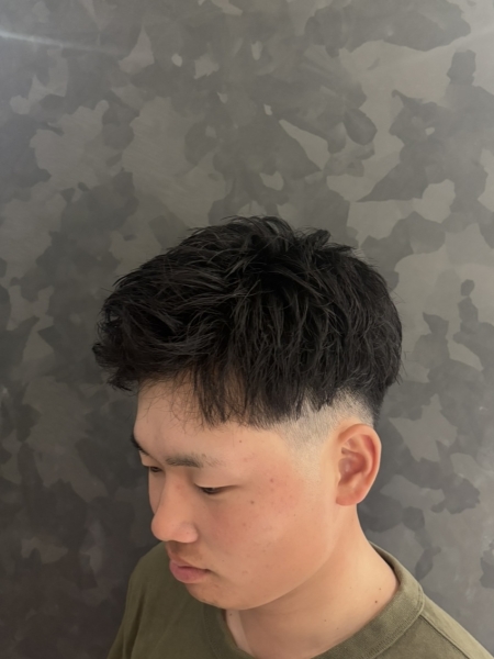 ツーブロックショート